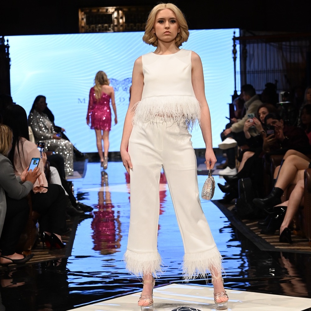 Marc Defang 2 Piece White Set, Custom Size 0 Xs - image 1